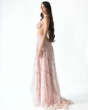 CBA020 - BLUSH VEIL LEHENGA